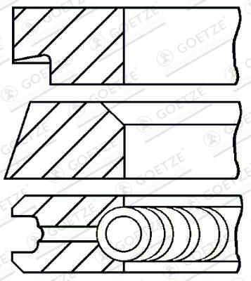 GOETZE ENGINE 08-145400-00 - Kolbenringsatz