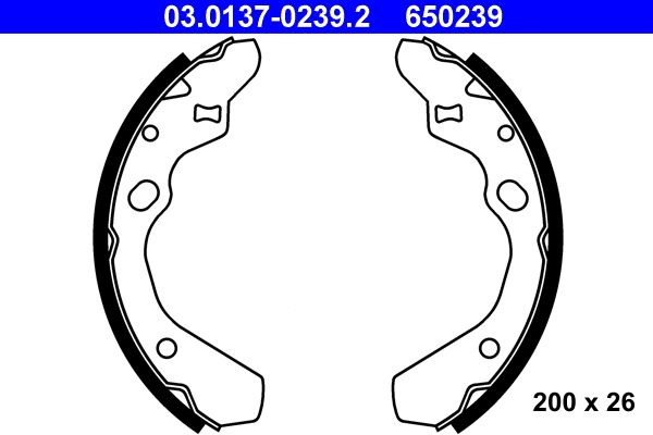 ATE 03.0137-0239.2 - Bremsbackensatz