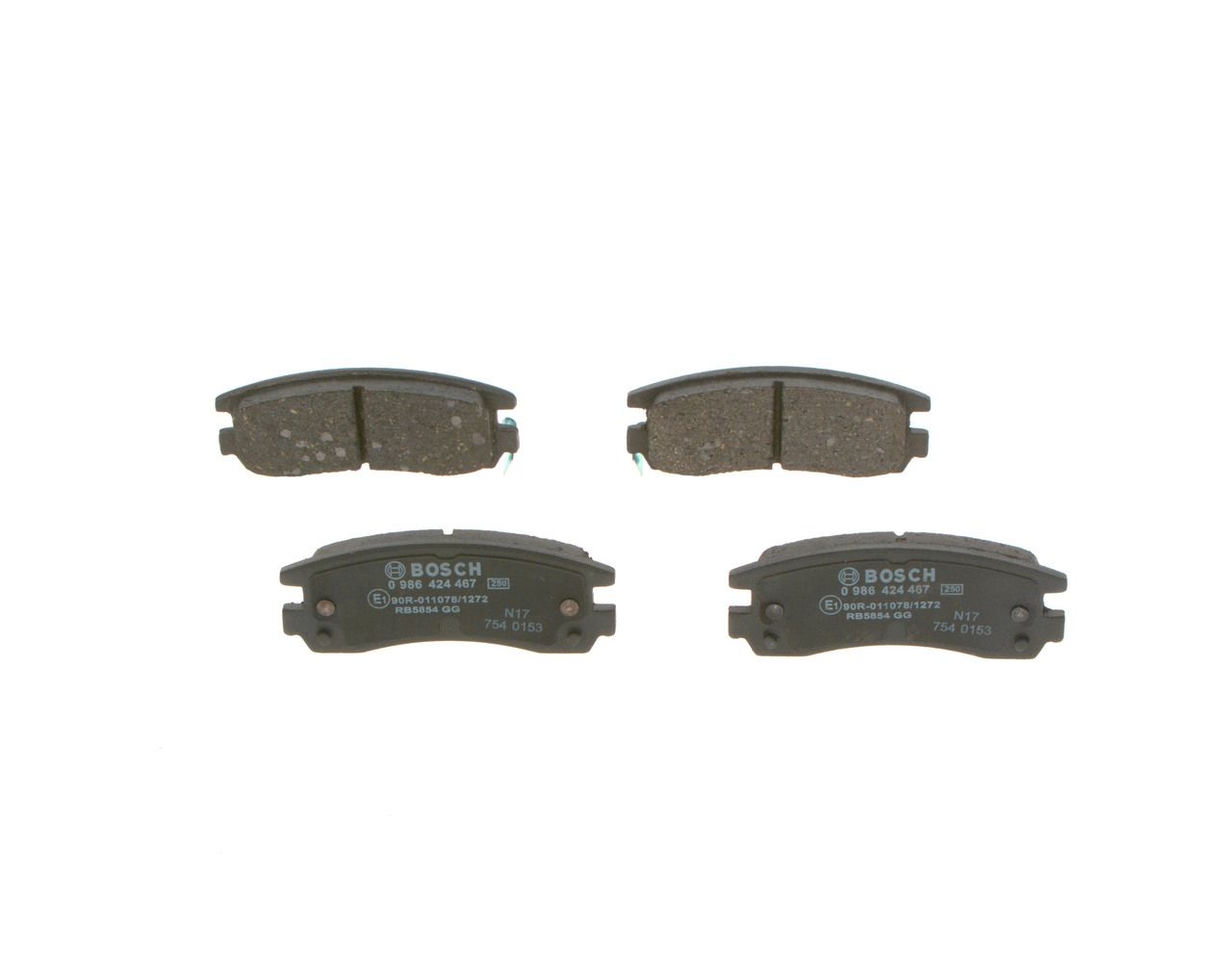 BOSCH 0 986 424 467 - Bremsbelagsatz, Scheibenbremse