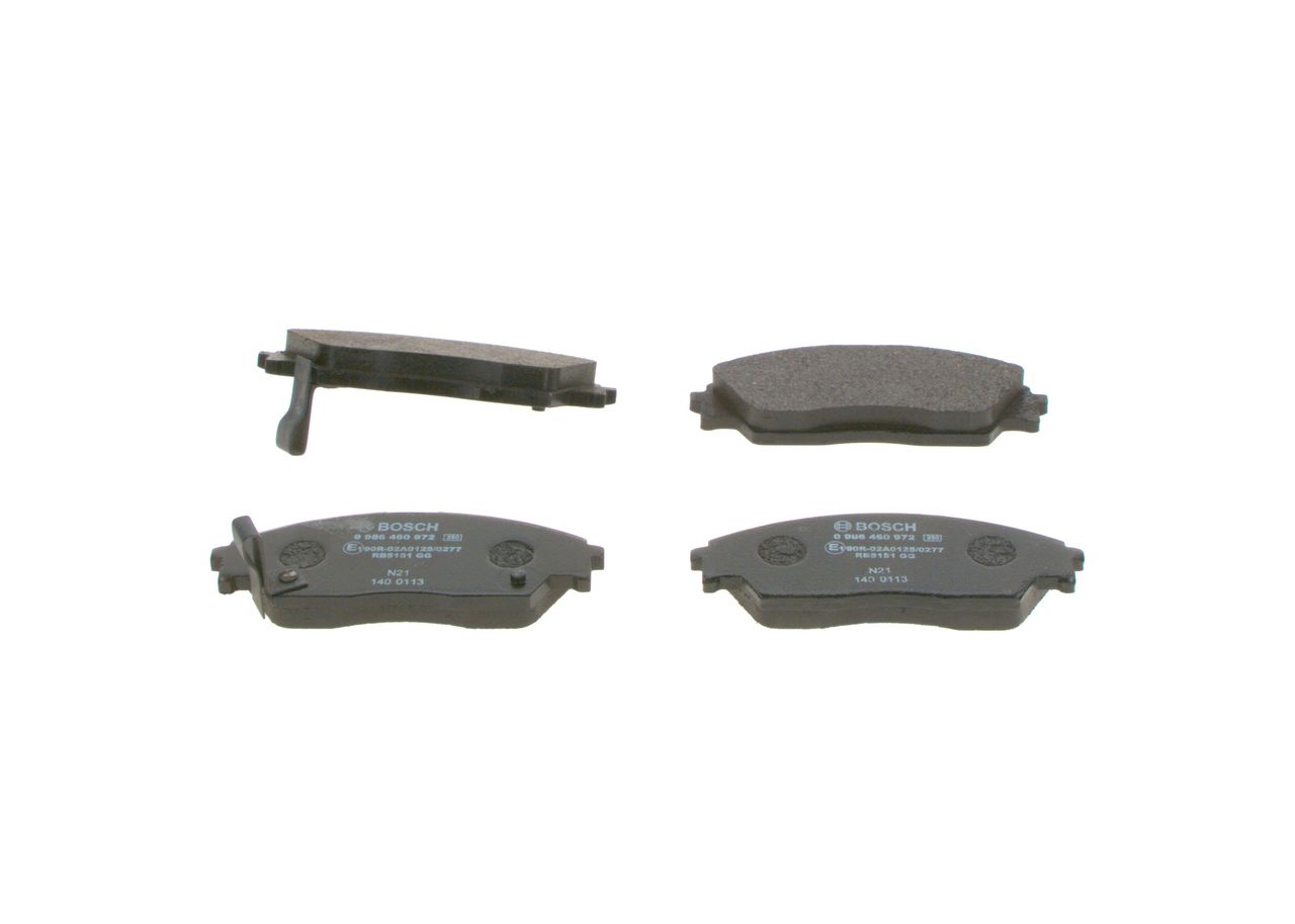 BOSCH 0 986 460 972 - Bremsbelagsatz, Scheibenbremse