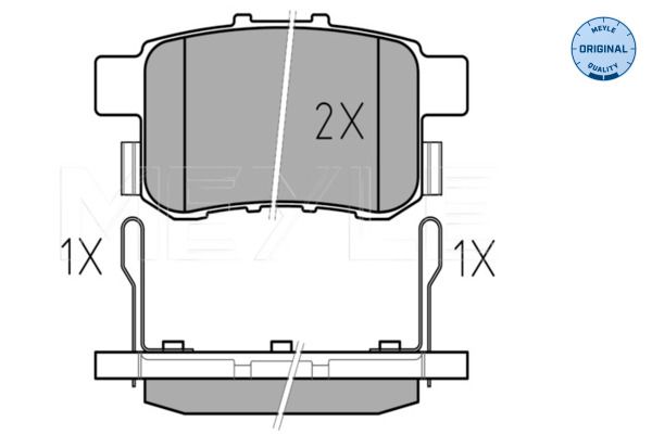 MEYLE 025 244 3514/W - Bremsbelagsatz, Scheibenbremse