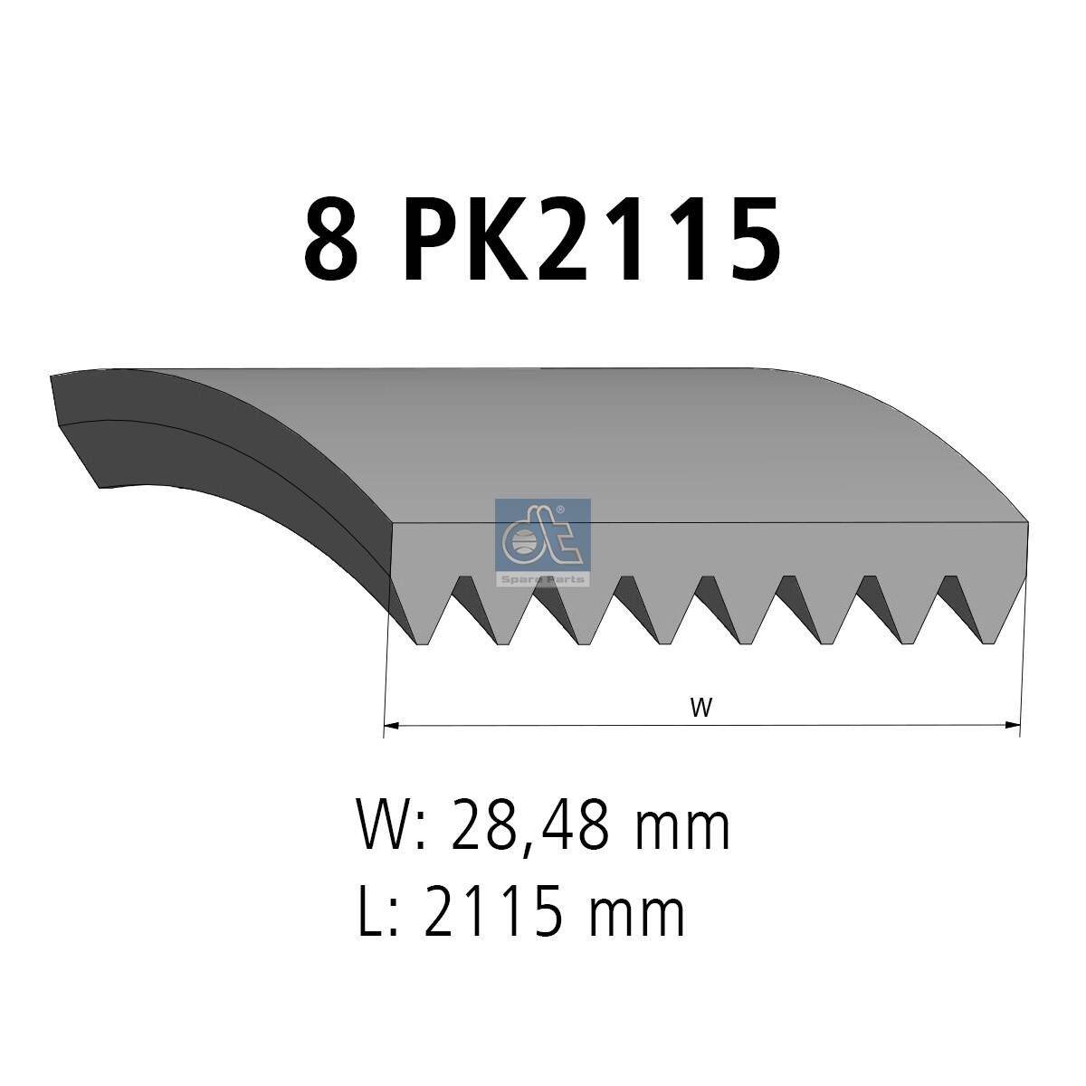 DT Spare Parts 1.21851 - Keilrippenriemen