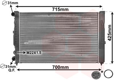 VAN WEZEL 03002108 - Kühler, Motorkühlung
