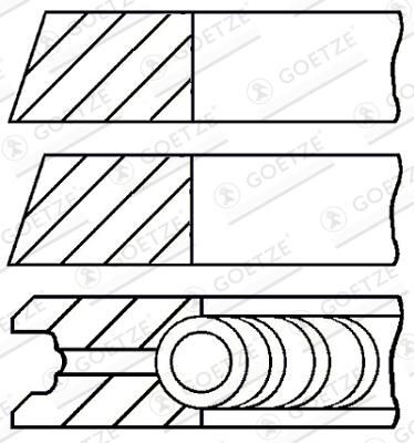 GOETZE ENGINE 08-523700-00 - Kolbenringsatz