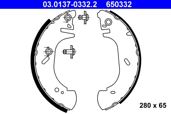 ATE 03.0137-0332.2 - Bremsbackensatz