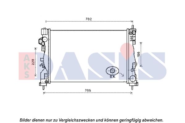 AKS DASIS 010017N - Kühler, Motorkühlung