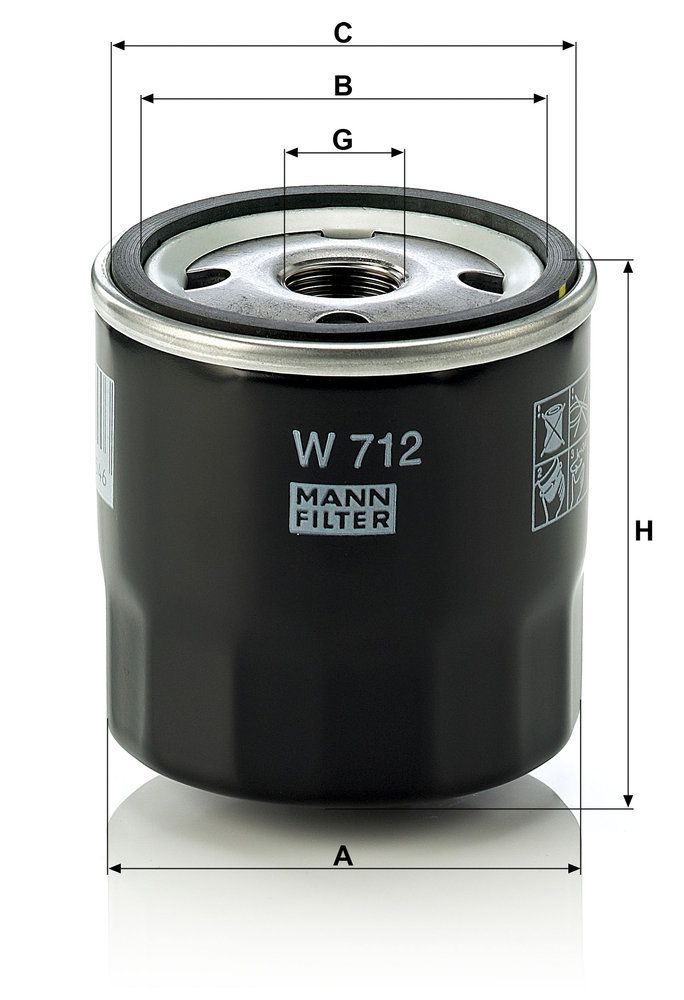 MANN-FILTER W 712 - Ölfilter