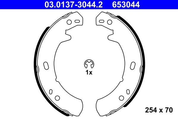 ATE 03.0137-3044.2 - Bremsbackensatz, Feststellbremse