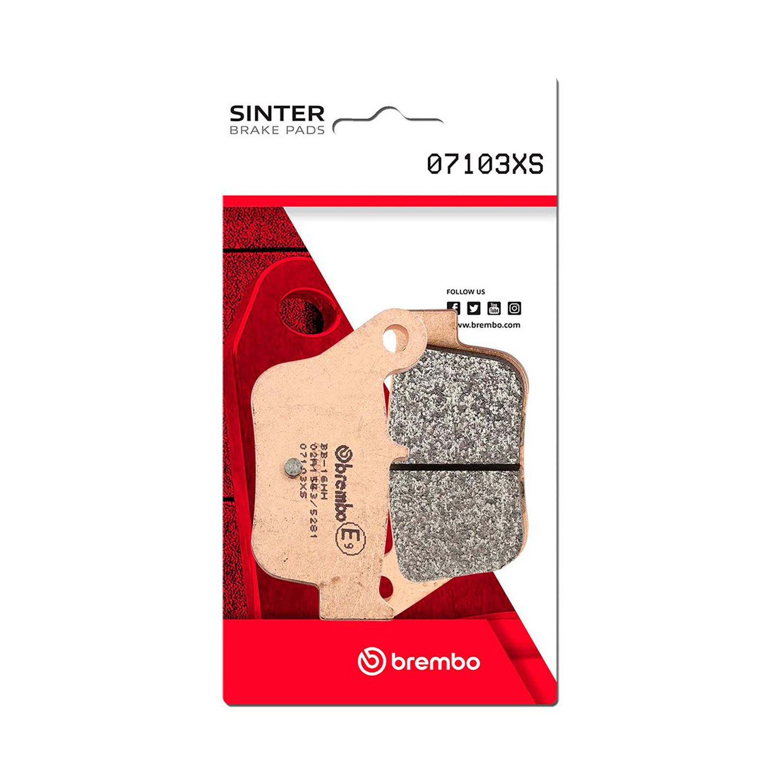 BREMBO 07103XS - Bremsbelagsatz, Scheibenbremse