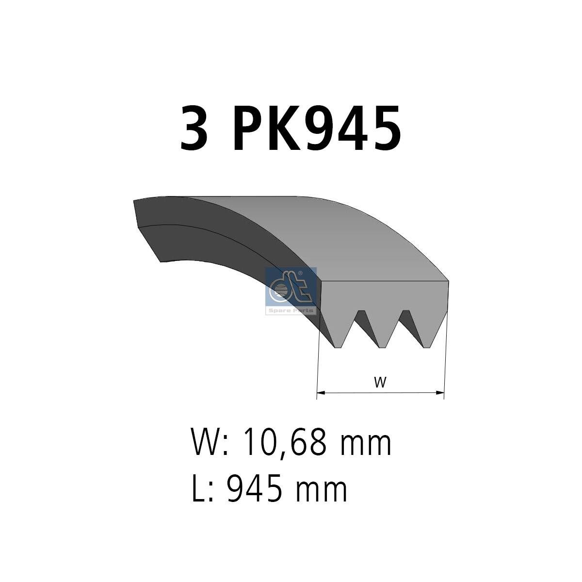 DT Spare Parts 12.15401 - Keilrippenriemen