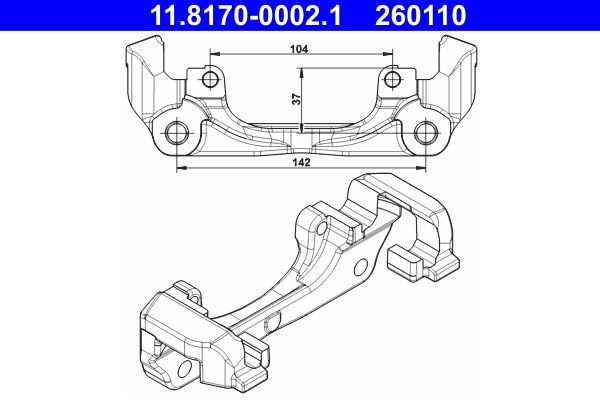 ATE 11.8170-0002.1 - Halter, Bremssattel