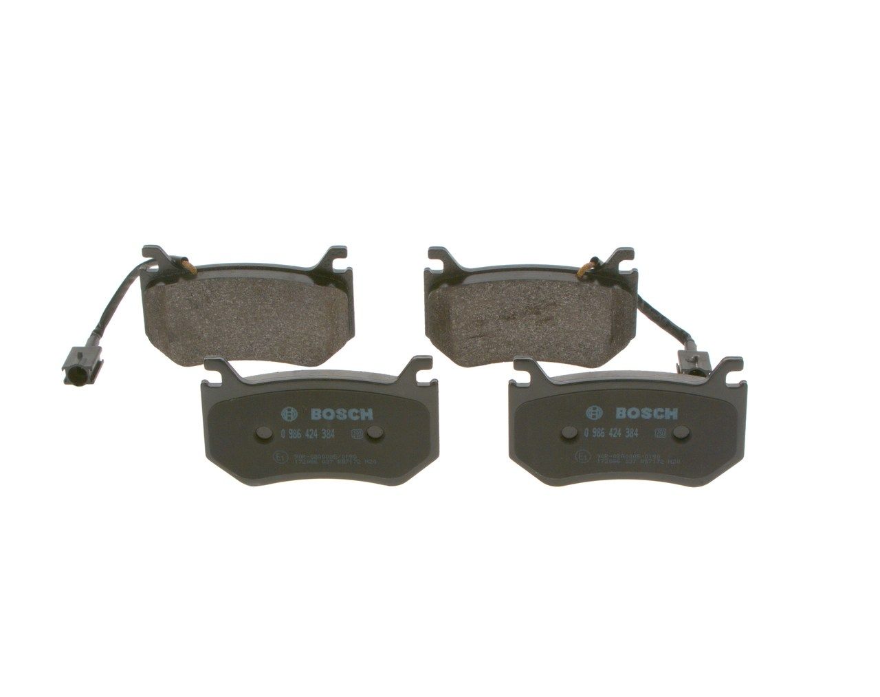 BOSCH 0 986 424 384 - Bremsbelagsatz, Scheibenbremse