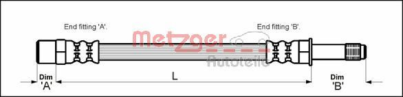 METZGER AUTOTEILE 4111718 - Bremsschlauch