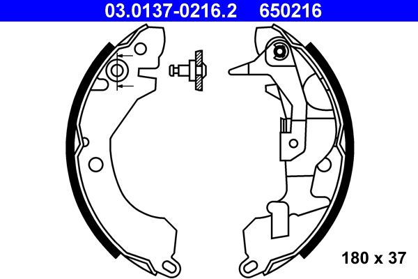 ATE 03.0137-0216.2 - Bremsbackensatz