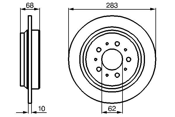 BOSCH 0 986 478 445 - Bremsscheibe
