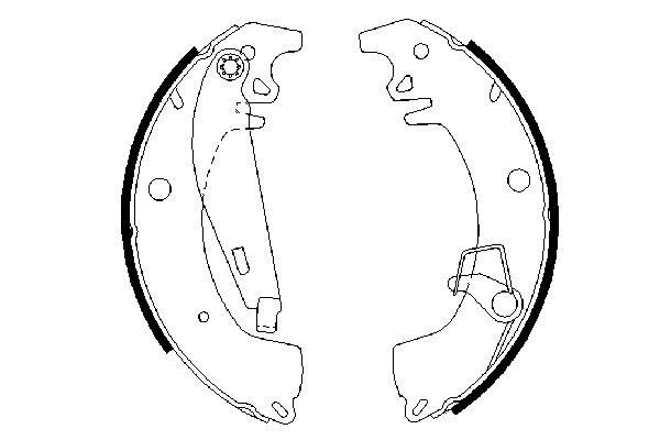 BOSCH 0 986 487 332 - Bremsbackensatz