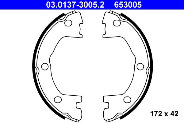 ATE 03.0137-3005.2 - Bremsbackensatz, Feststellbremse