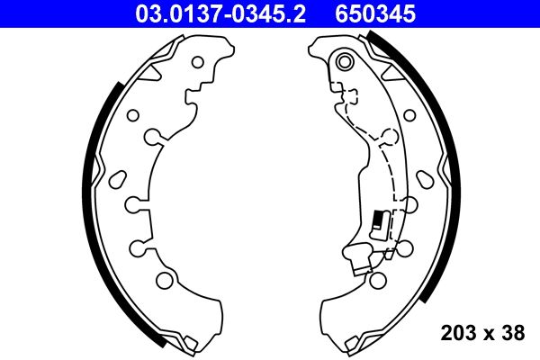 ATE 03.0137-0345.2 - Bremsbackensatz