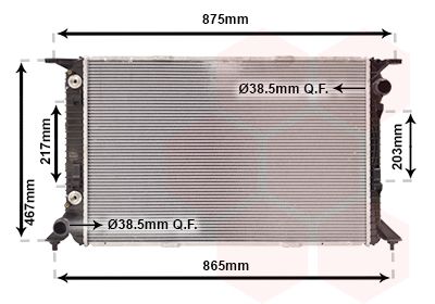 VAN WEZEL 03002331 - Kühler, Motorkühlung