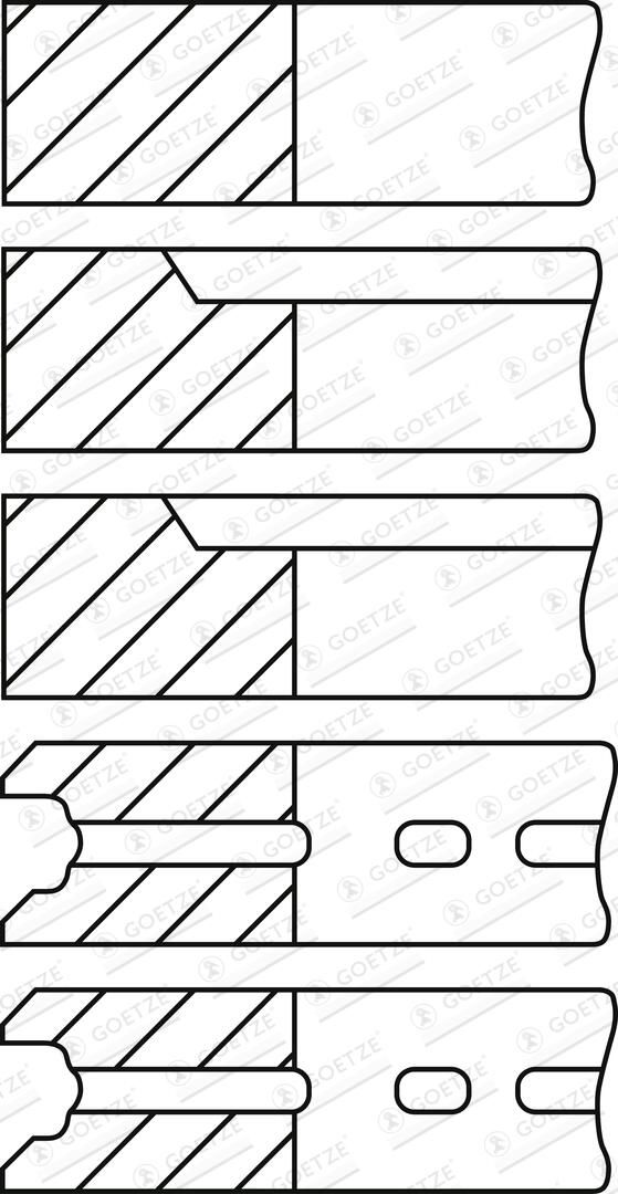 GOETZE ENGINE 08-126307-10 - Kolbenringsatz