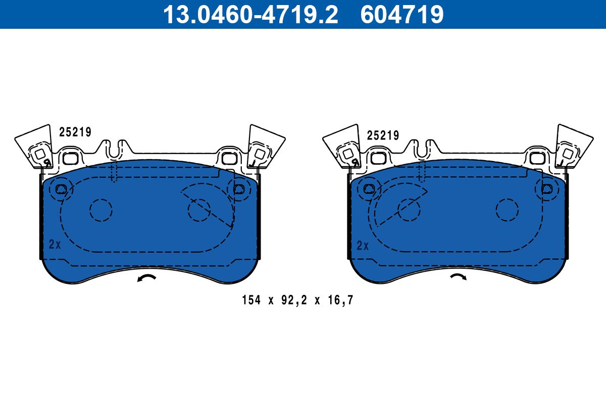 ATE 13.0460-4719.2 - Bremsbelagsatz, Scheibenbremse