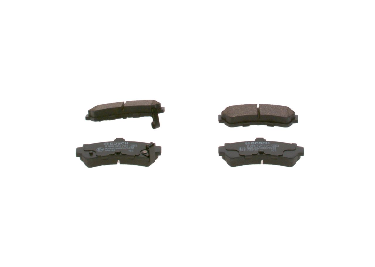 BOSCH 0 986 424 734 - Bremsbelagsatz, Scheibenbremse