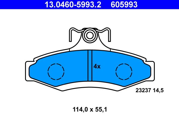 ATE 13.0460-5993.2 - Bremsbelagsatz, Scheibenbremse