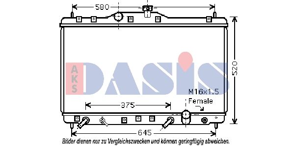 AKS DASIS 100034N - Kühler, Motorkühlung