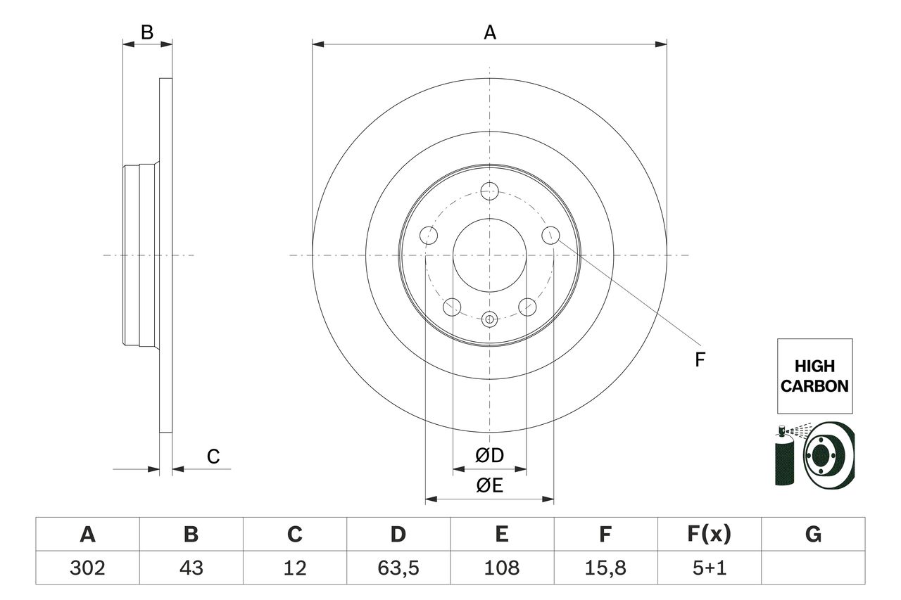 BOSCH 0 986 479 F31 - Bremsscheibe