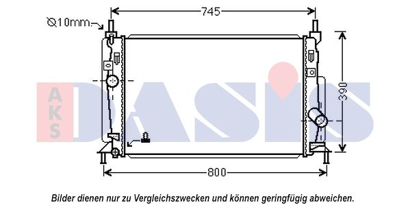 AKS DASIS 110077N - Kühler, Motorkühlung
