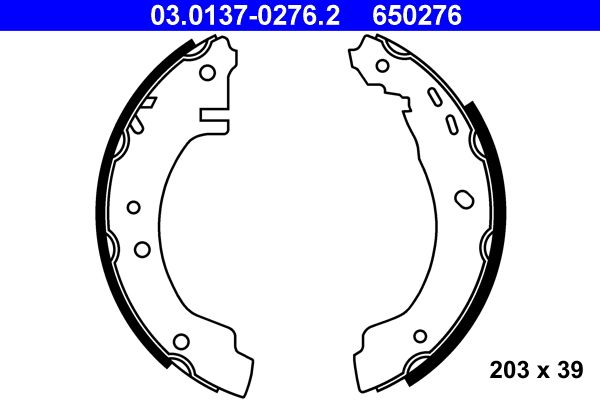 ATE 03.0137-0276.2 - Bremsbackensatz