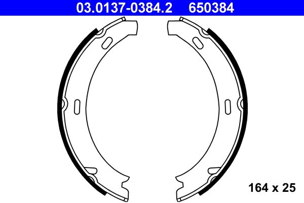 ATE 03.0137-0384.2 - Bremsbackensatz, Feststellbremse