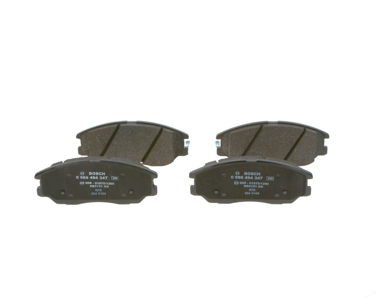 BOSCH 0 986 494 347 - Bremsbelagsatz, Scheibenbremse