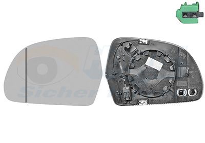 VAN WEZEL 0334865U - Spiegelglas, Außenspiegel