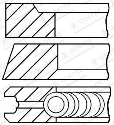 GOETZE ENGINE 08-337400-00 - Kolbenringsatz