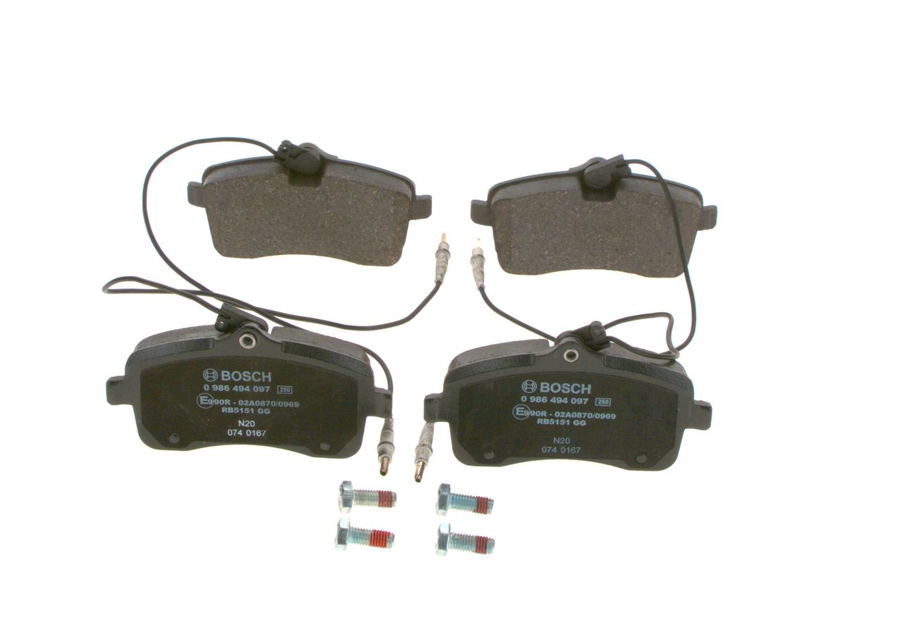 BOSCH 0 986 494 097 - Bremsbelagsatz, Scheibenbremse