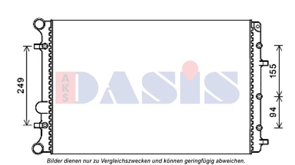 AKS DASIS 040056N - Kühler, Motorkühlung