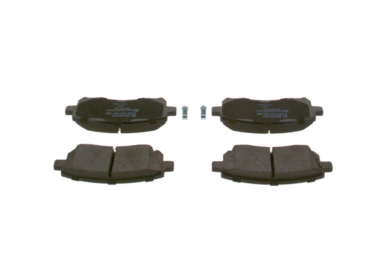 BOSCH 0 986 424 700 - Bremsbelagsatz, Scheibenbremse