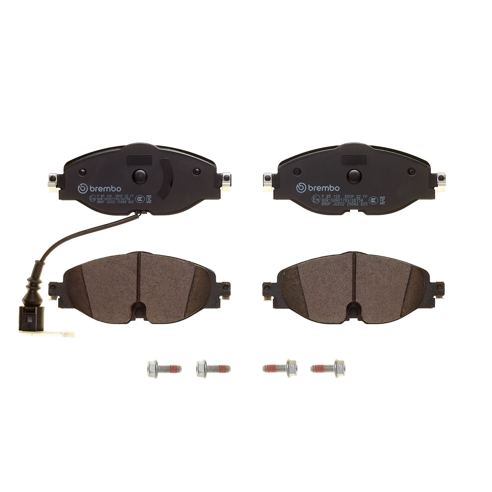 BREMBO P 85 126 - Bremsbelagsatz, Scheibenbremse