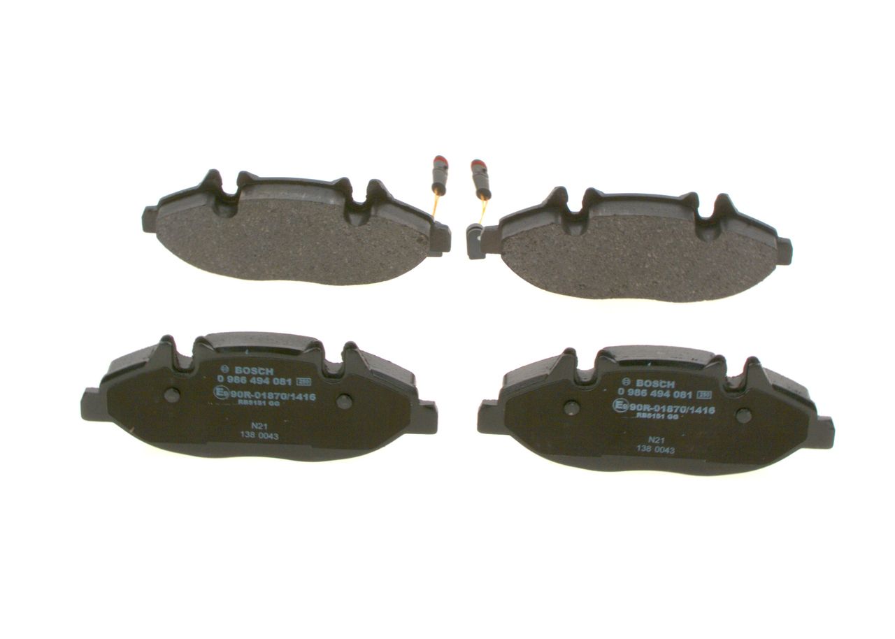 BOSCH 0 986 494 081 - Bremsbelagsatz, Scheibenbremse