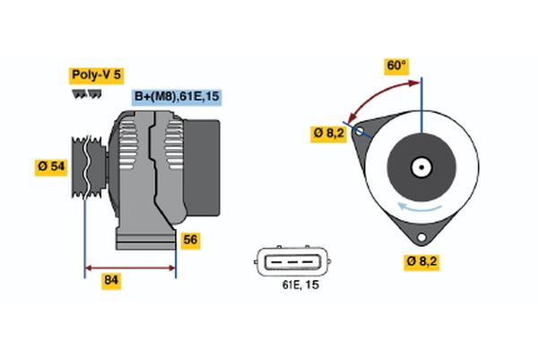 BOSCH 0 986 039 831 - Generator