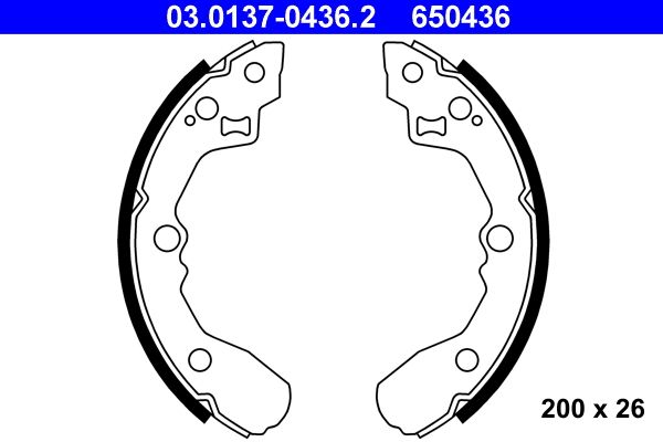 ATE 03.0137-0436.2 - Bremsbackensatz
