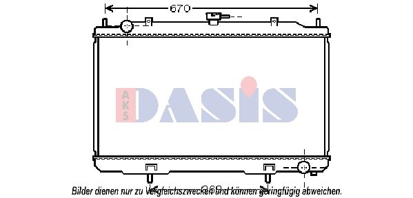 AKS DASIS 070154N - Kühler, Motorkühlung