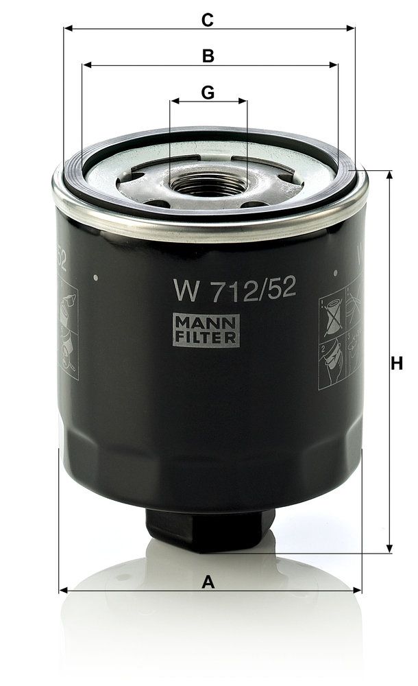 MANN-FILTER W 712/52 - Ölfilter