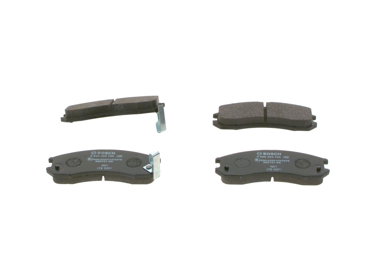 BOSCH 0 986 493 790 - Bremsbelagsatz, Scheibenbremse