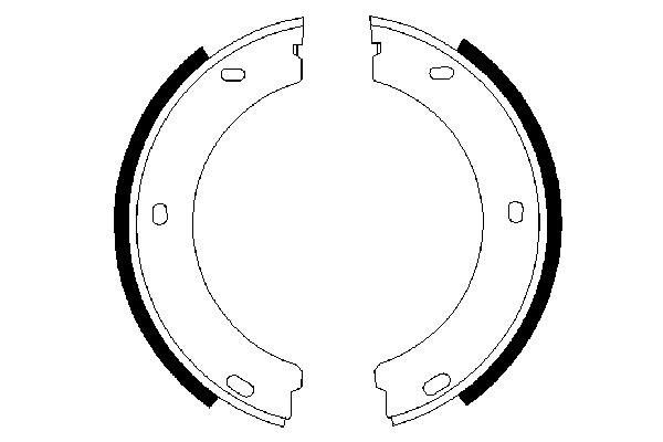 BOSCH 0 986 487 383 - Bremsbackensatz, Feststellbremse
