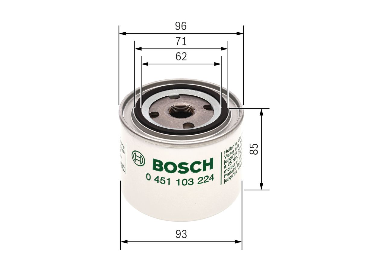 BOSCH 0 451 103 224 - Ölfilter