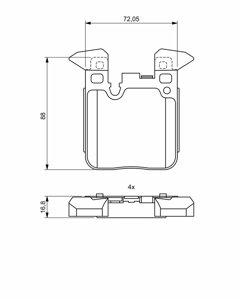 BOSCH 0 986 494 774 - Bremsbelagsatz, Scheibenbremse