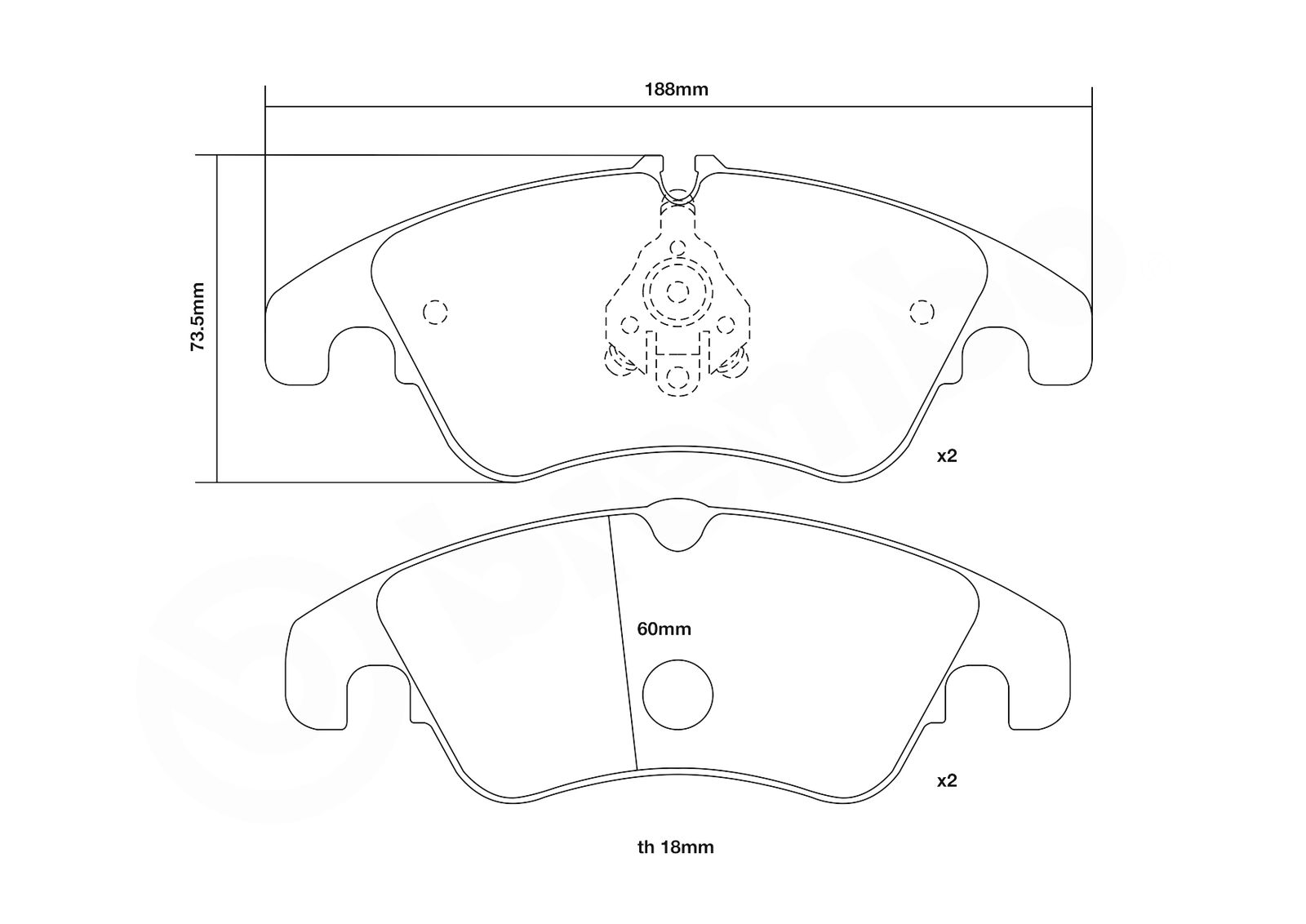 BREMBO 07.B314.05 - Hochleistungs-Bremsbelagsatz