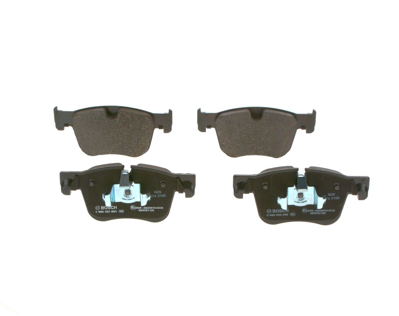 BOSCH 0 986 424 860 - Bremsbelagsatz, Scheibenbremse